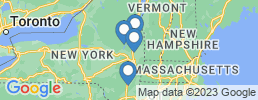 Map of fishing charters in Rensselaer County
