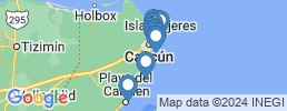 Map of fishing charters in Канкун
