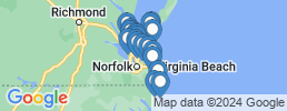 Map of fishing charters in Вирджиния-Бич