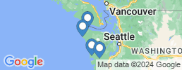 Map of fishing charters in побережье Вашингтона