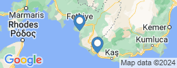 Map of fishing charters in Kalkan